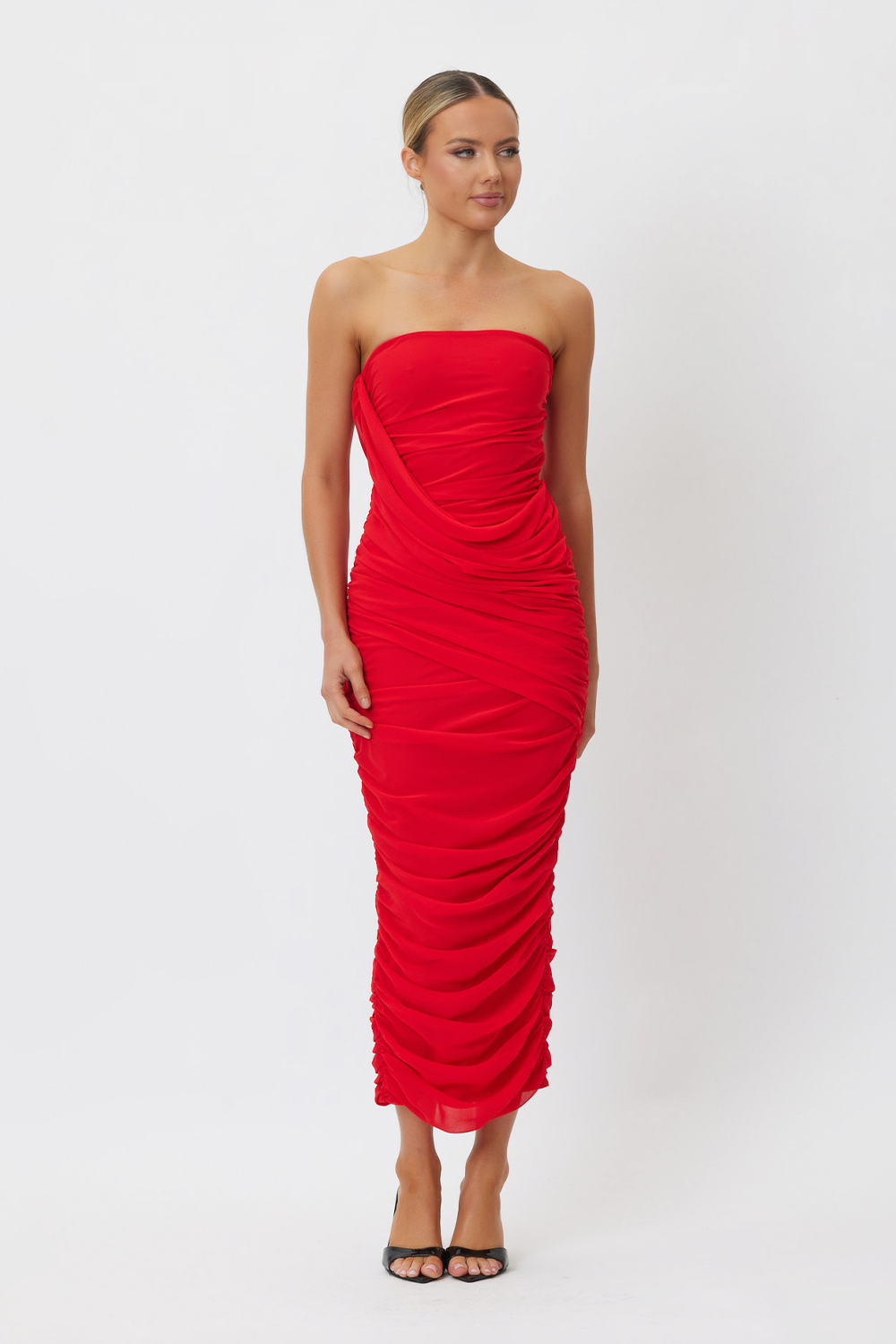 Sample OYWNK Midi Dress Red 6
