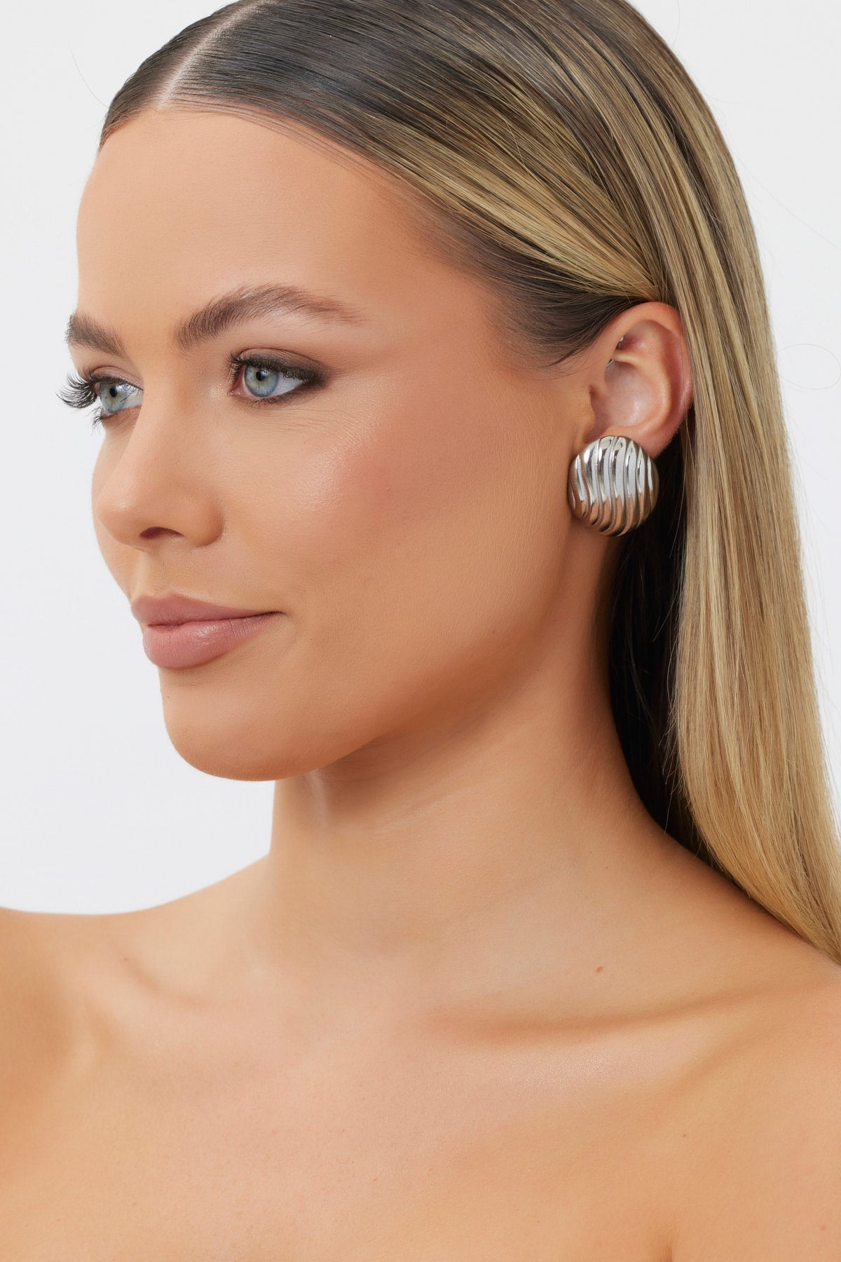 Oval Textured Earrings