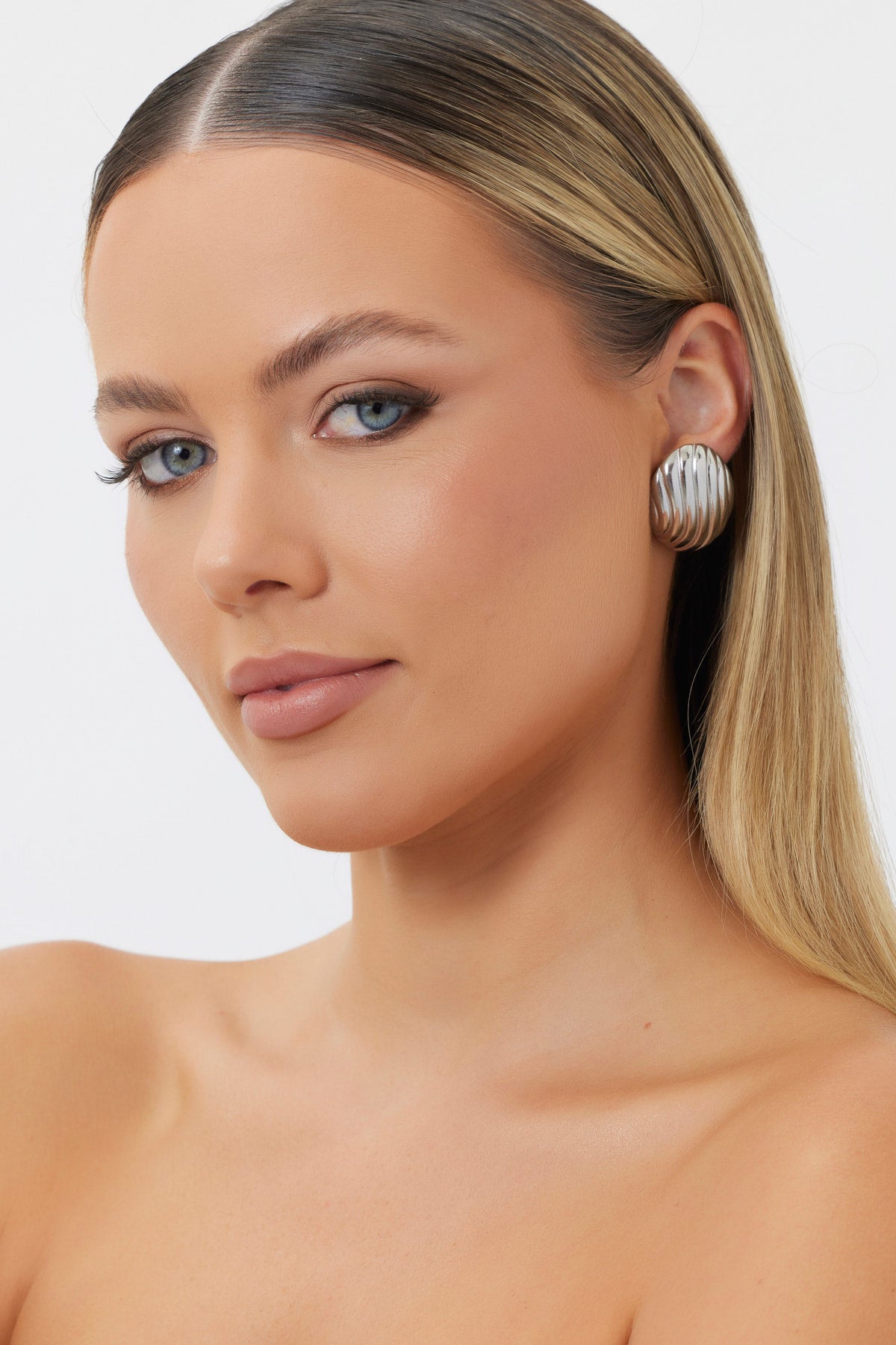 Oval Textured Earrings
