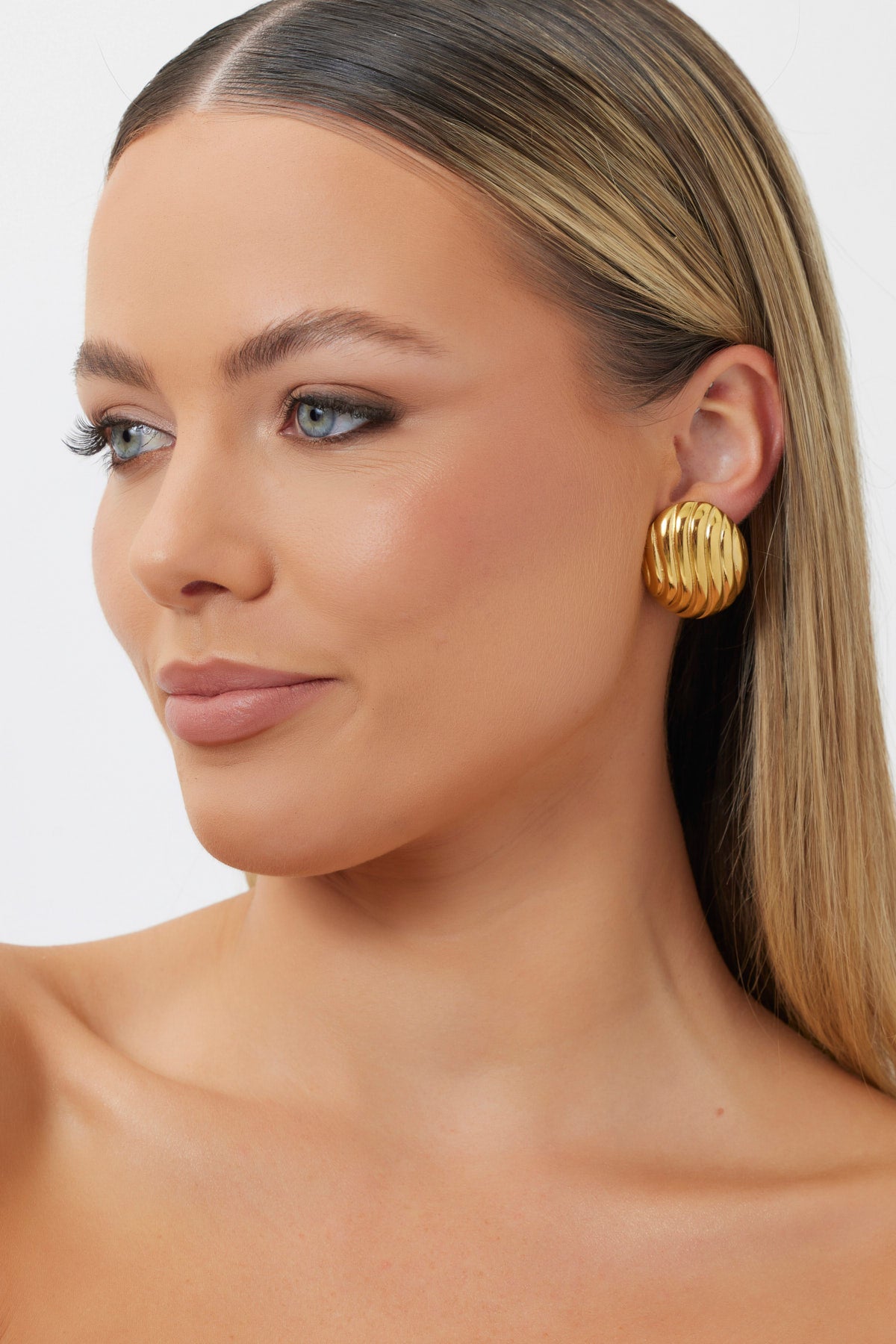 Oval Textured Earrings