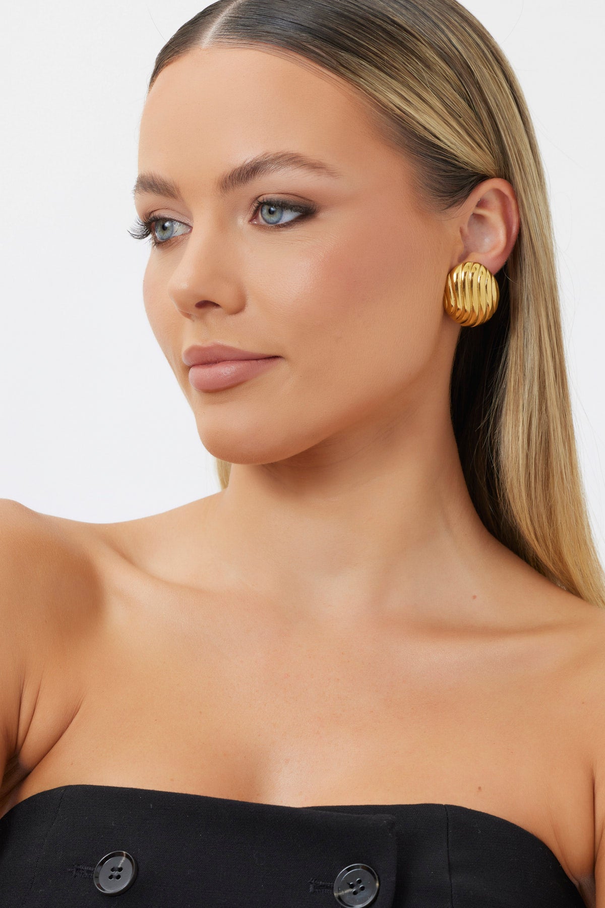 Oval Textured Earrings