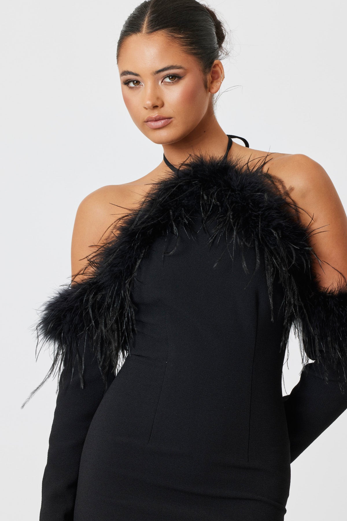 Chenille Mini Dress Black