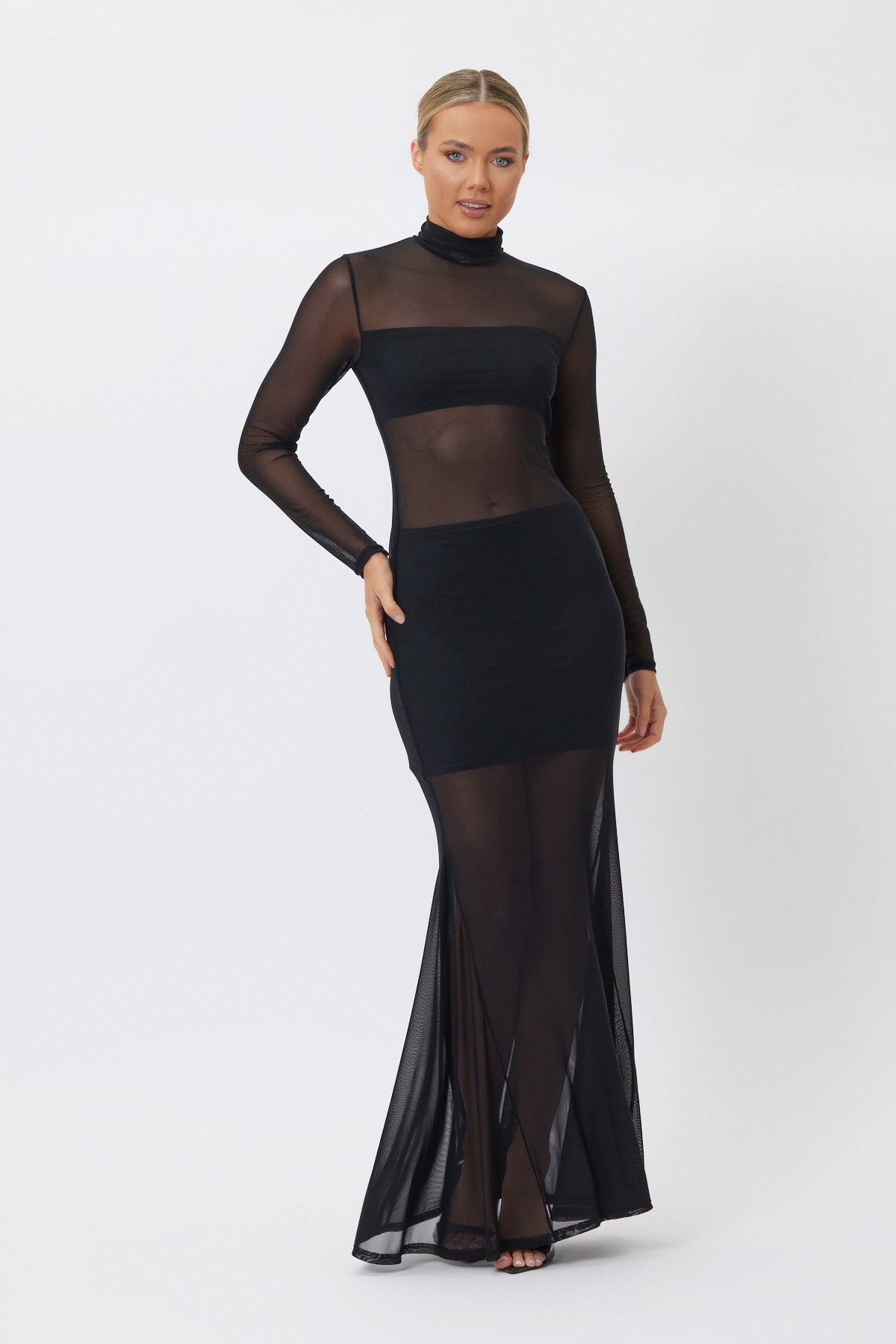 Sample TI065 MAXI DRESS BLACK 6