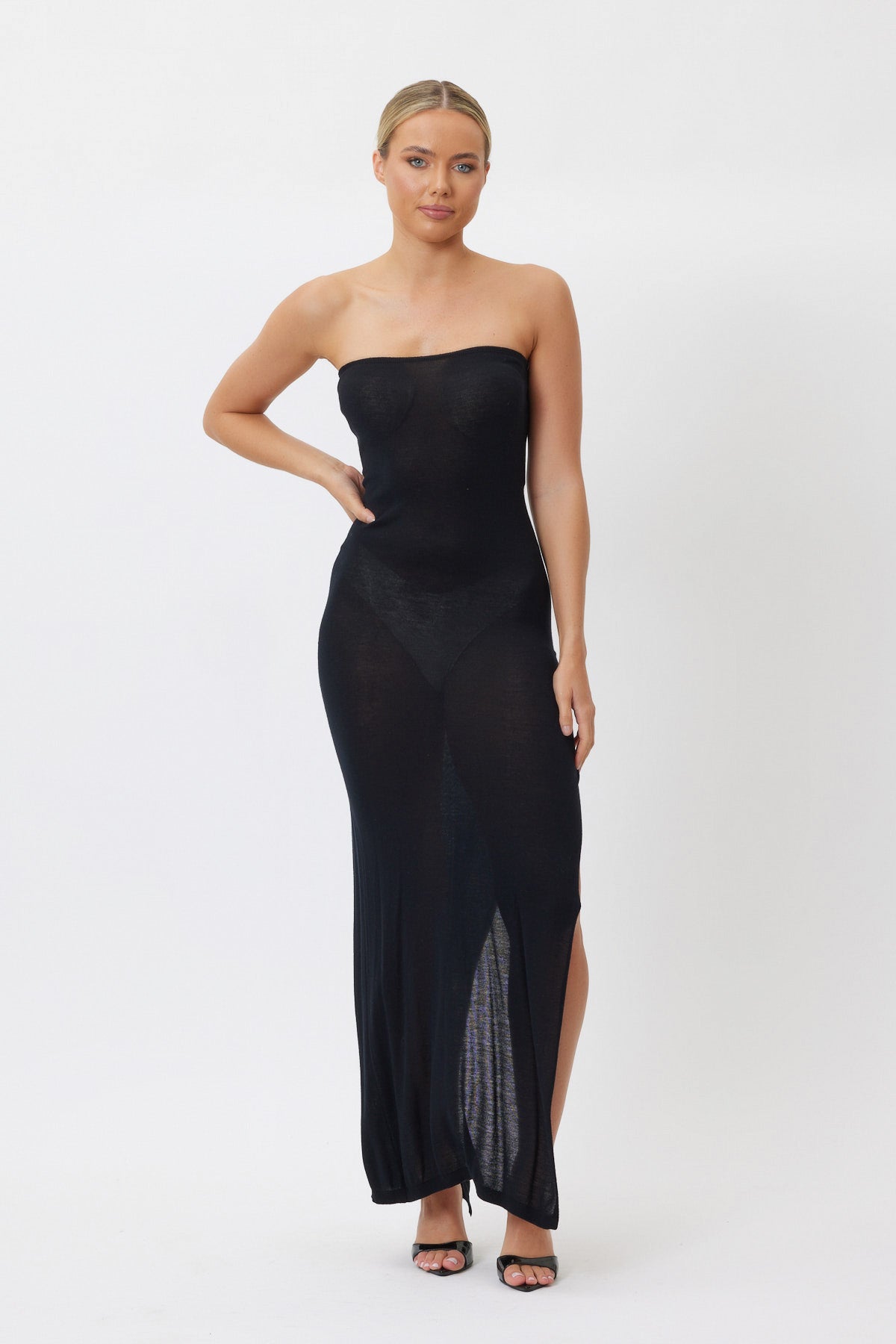 Sample A0FO5 MAXI DRESS BLACK 6