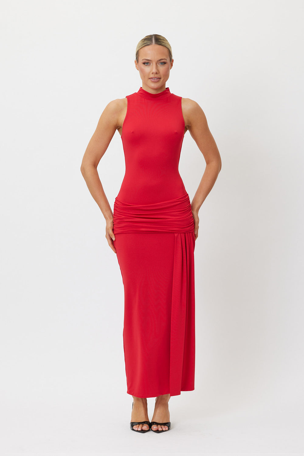Sample 1BZ26N Maxi Dress Red 6
