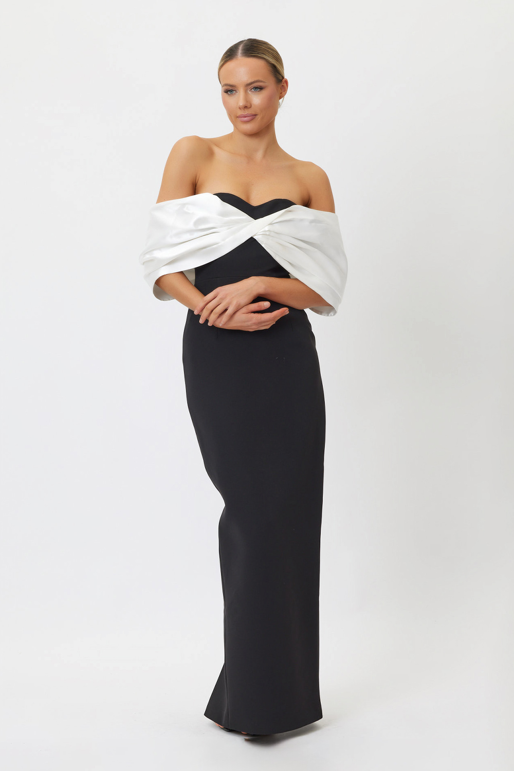 Sample R7DF9 Maxi Dress Black & White 6