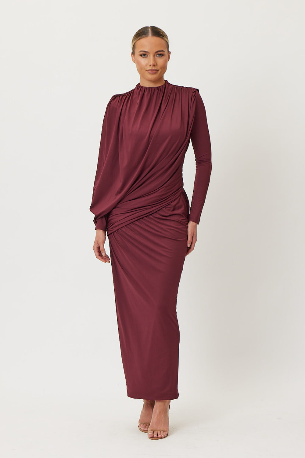 Romaine Maxi Dress Wine