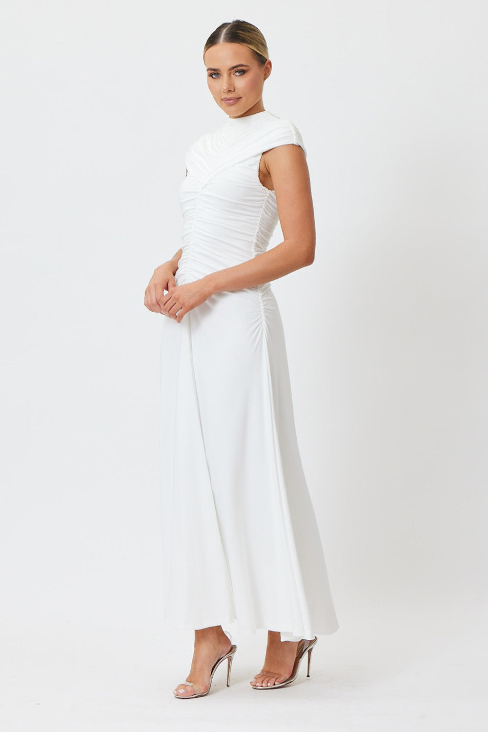 Vienna Midi Dress White