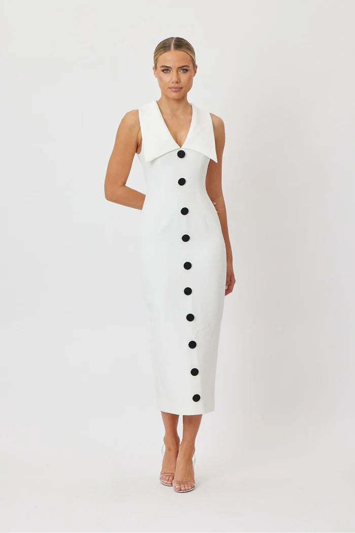 Sample BHVFU Midi Dress White 6