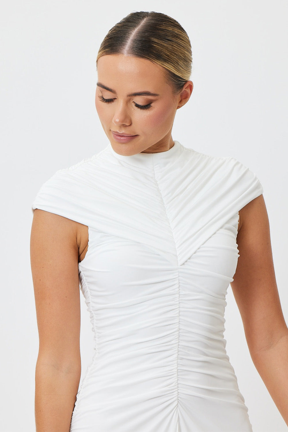 Vienna Midi Dress White