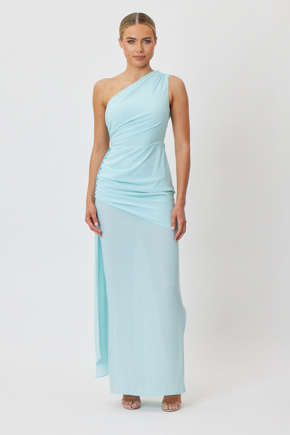 fitted lace wedding dress Janie Maxi Dress Sky Blue