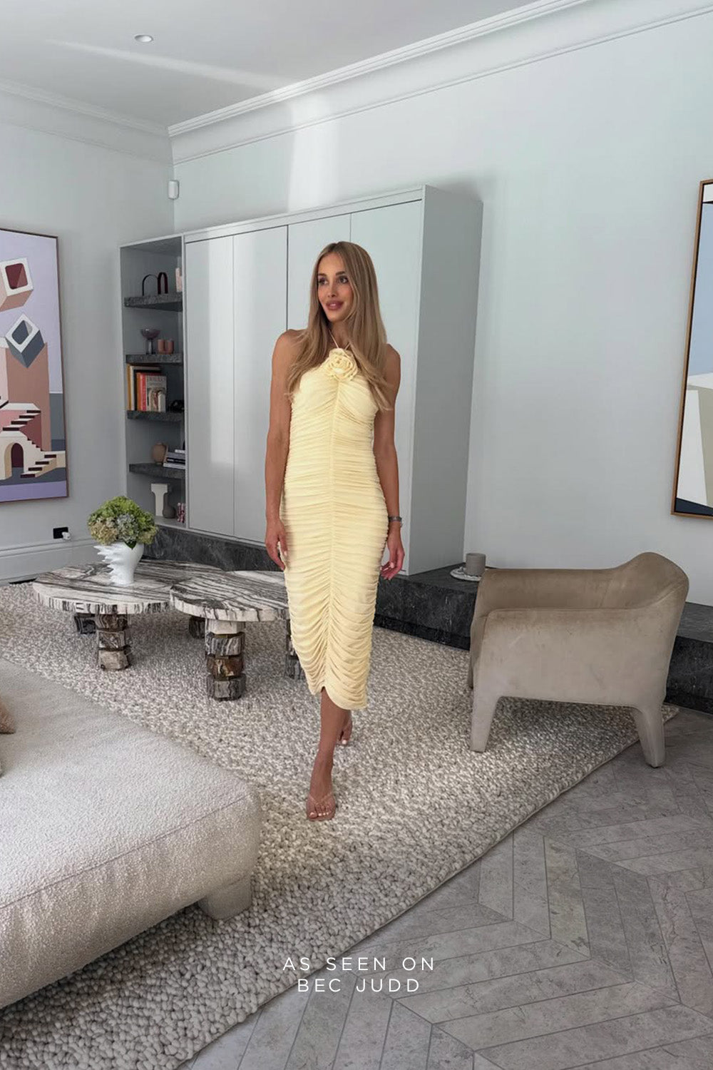 Marebba Midi Dress Lemon