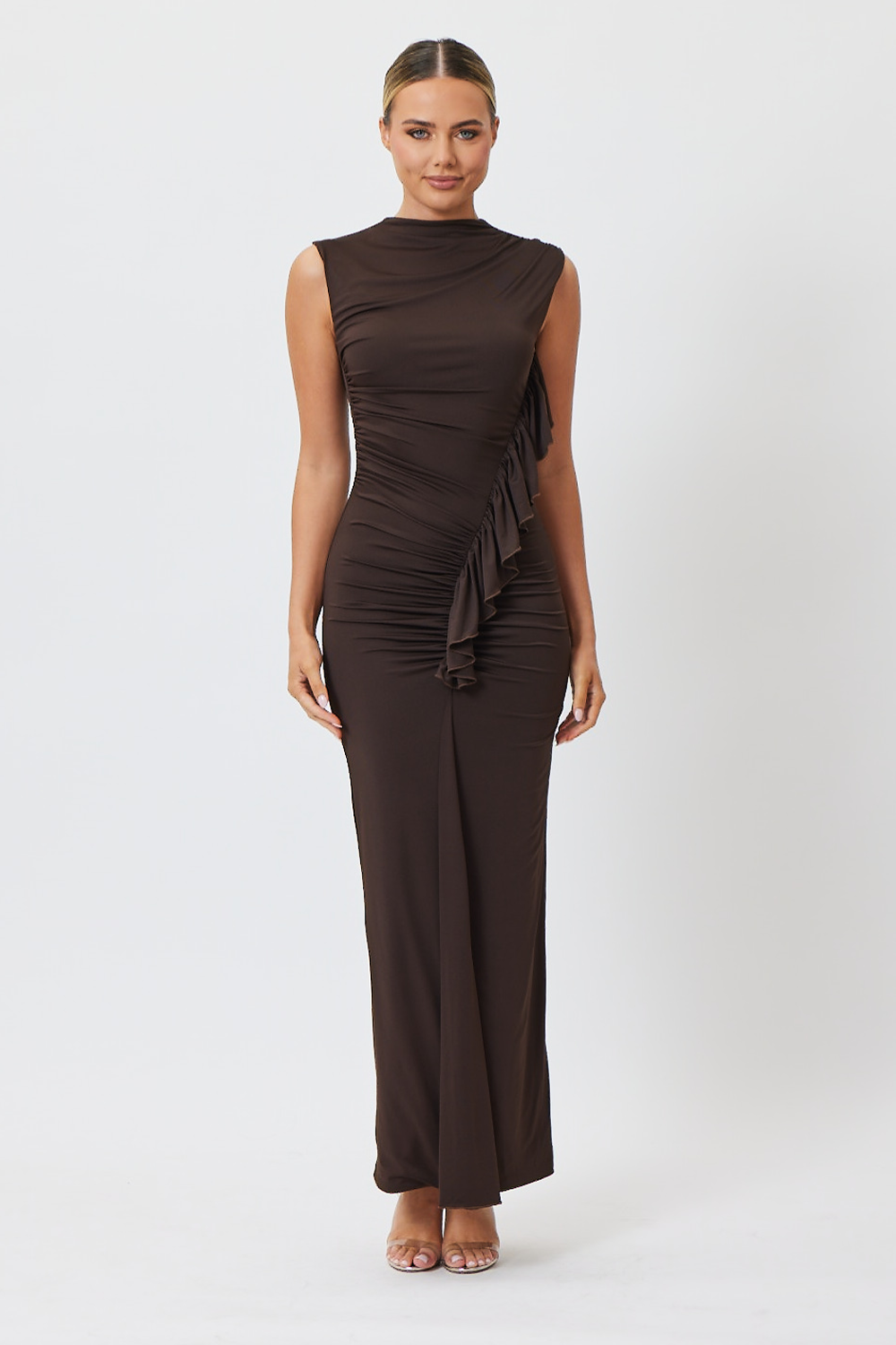 amara luxe maxi dress Amara Maxi Dress Brown