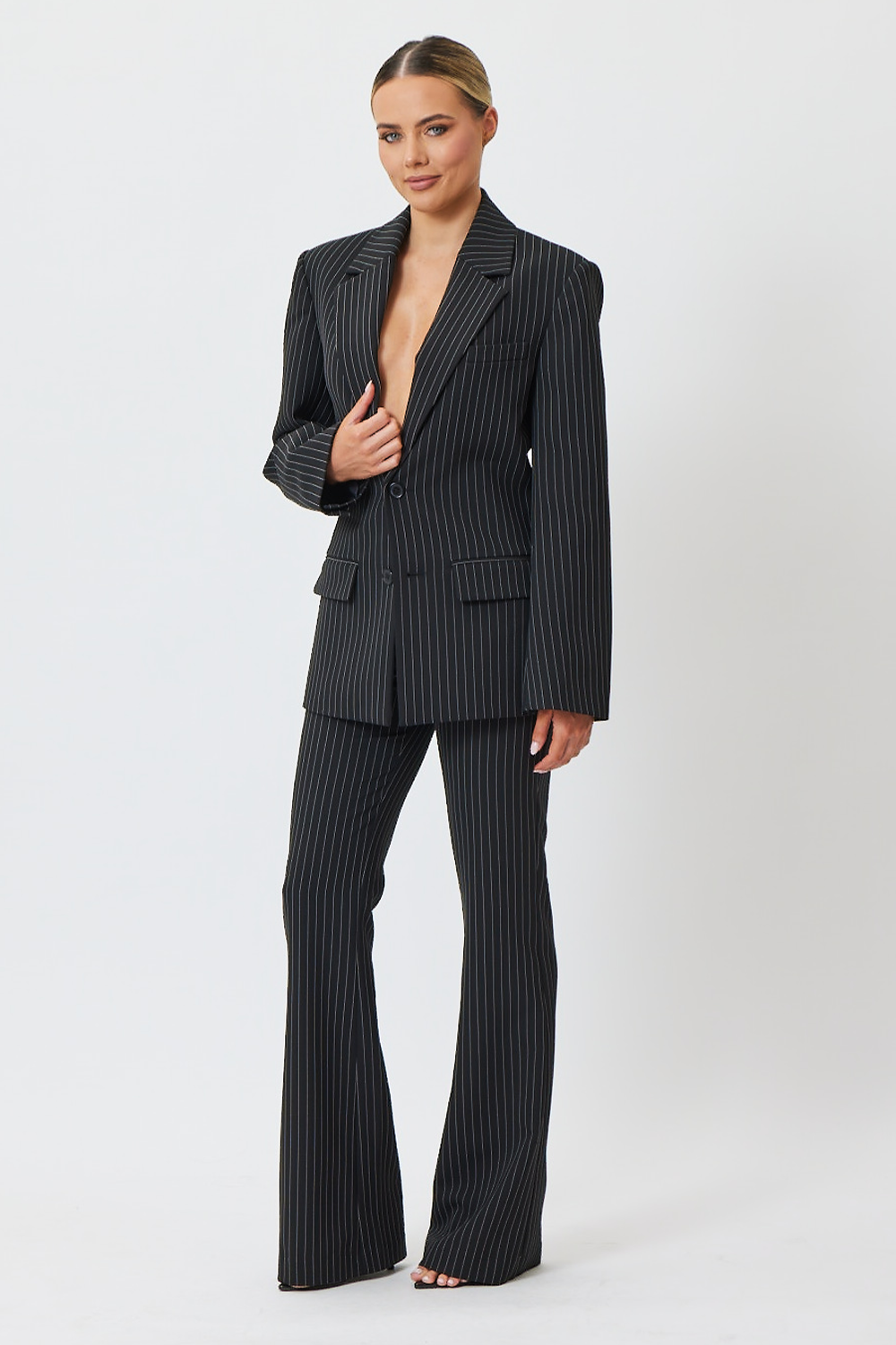 Remy Blazer Black Pinstripe
