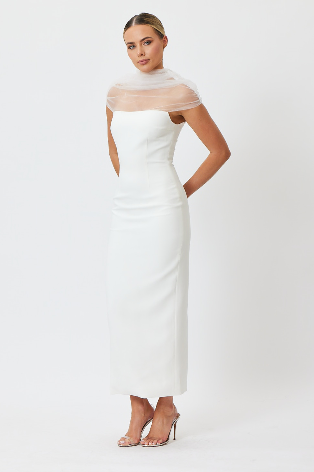 Marlee Midi Dress White