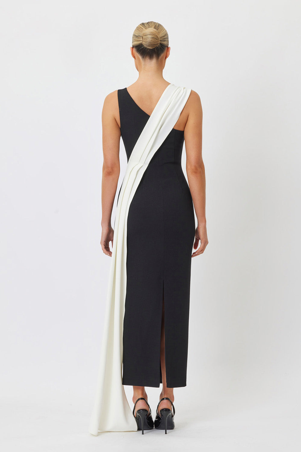 Cosette Midi Dress Black/White