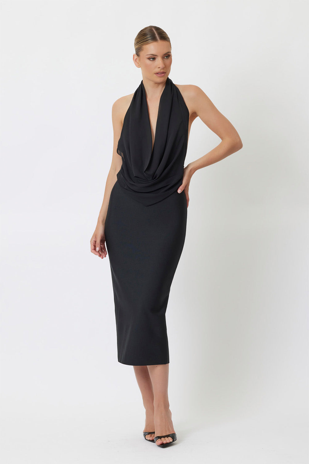 Luella Midi Dress Black