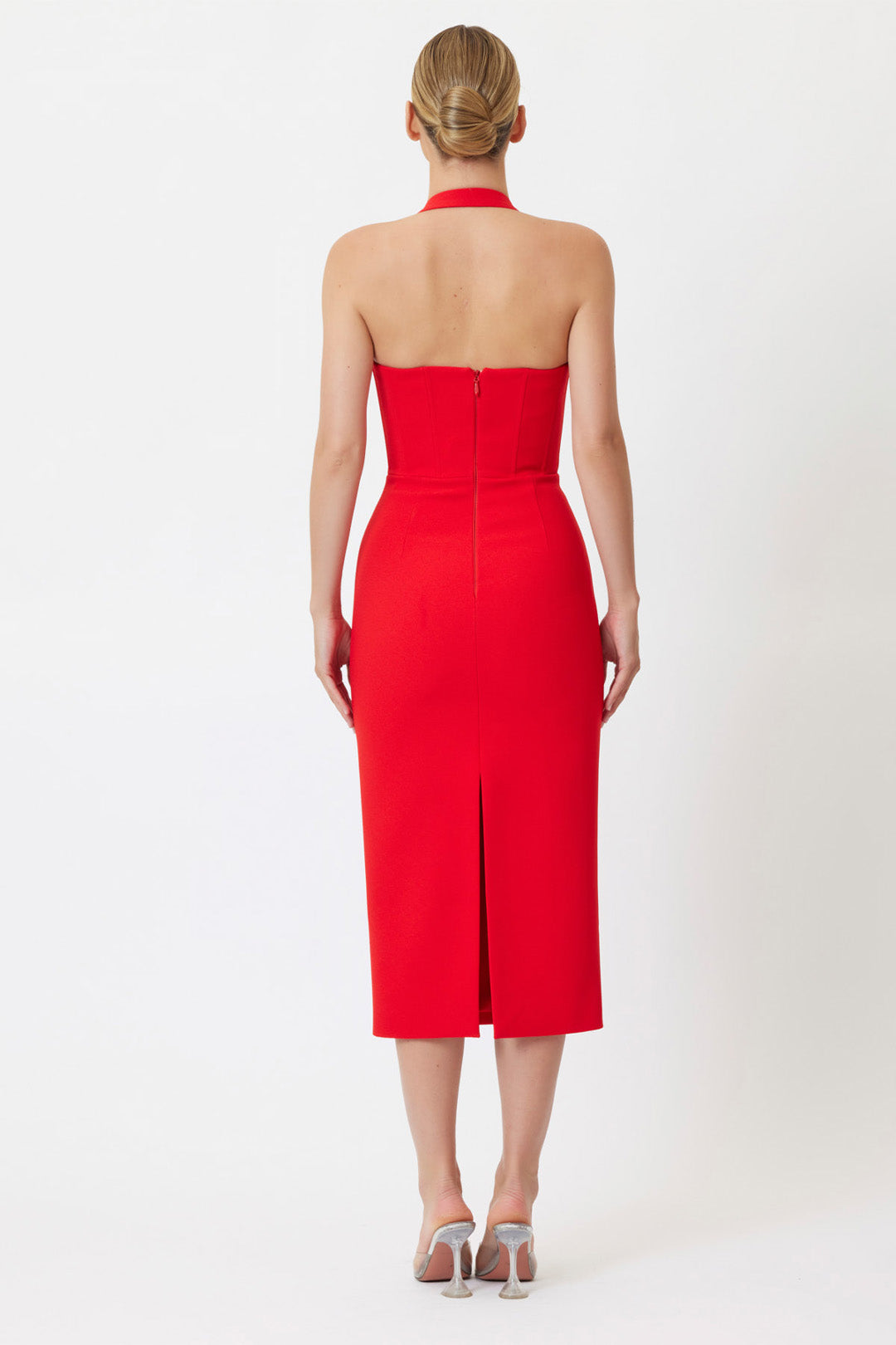 Libbie Midi Dress Red