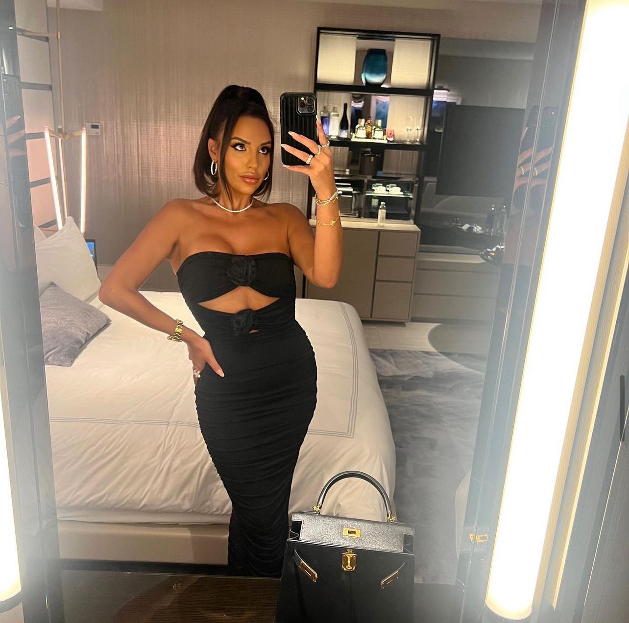 Julie Ruched Maxi Skirt