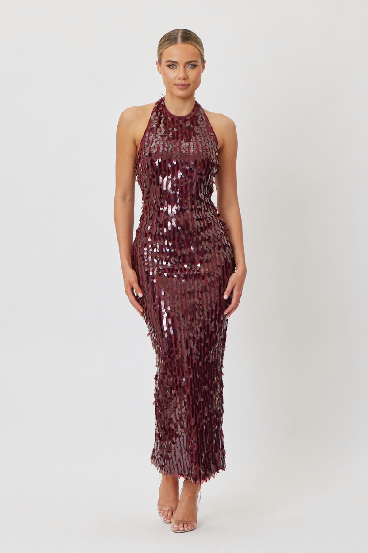 Delphine Midi Dress Plum