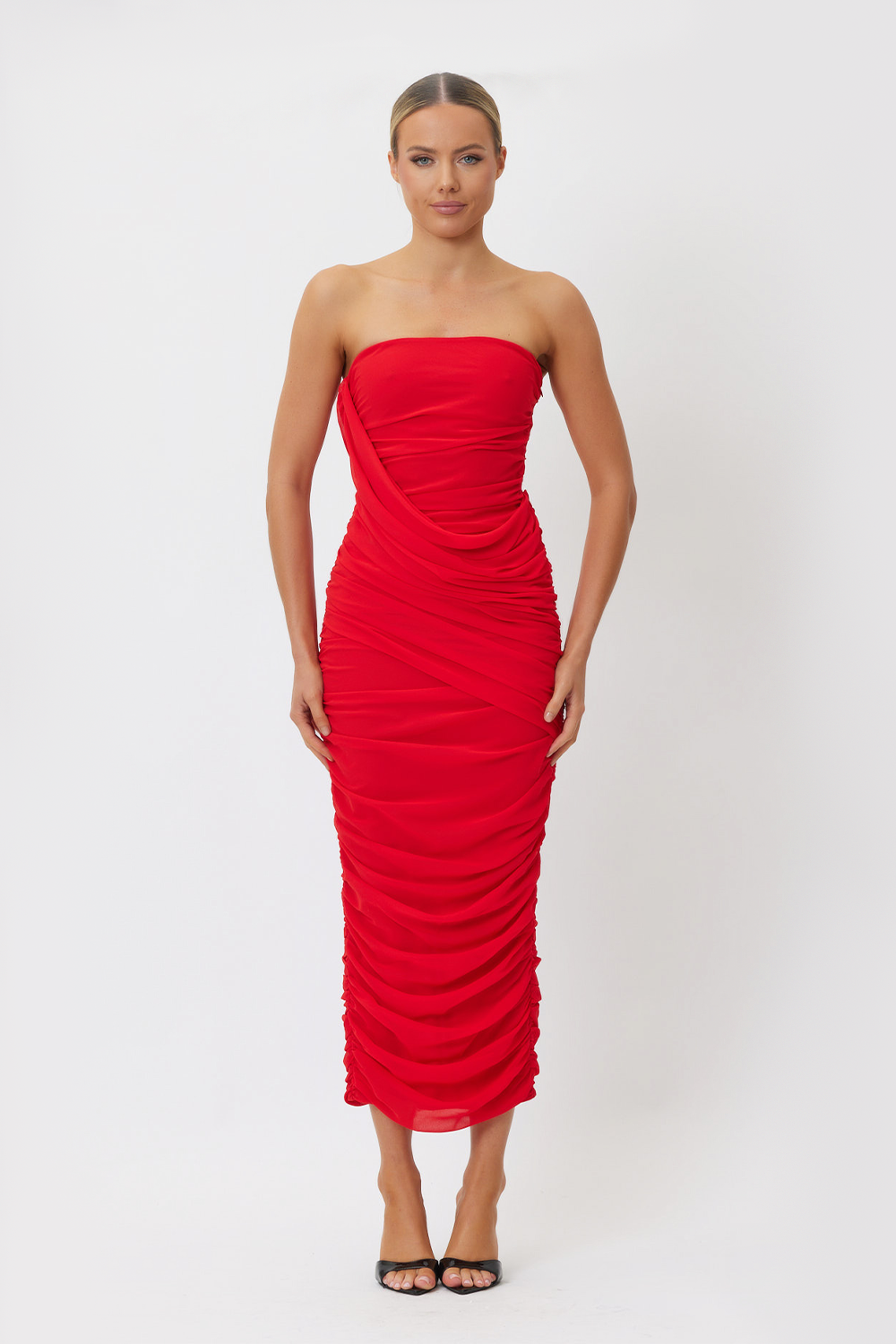 Sample OYWNK Midi Dress Red 6