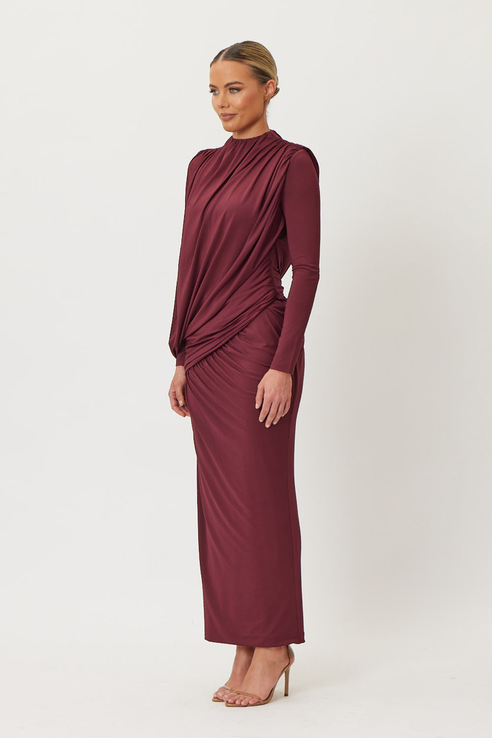 Romaine Maxi Dress Wine