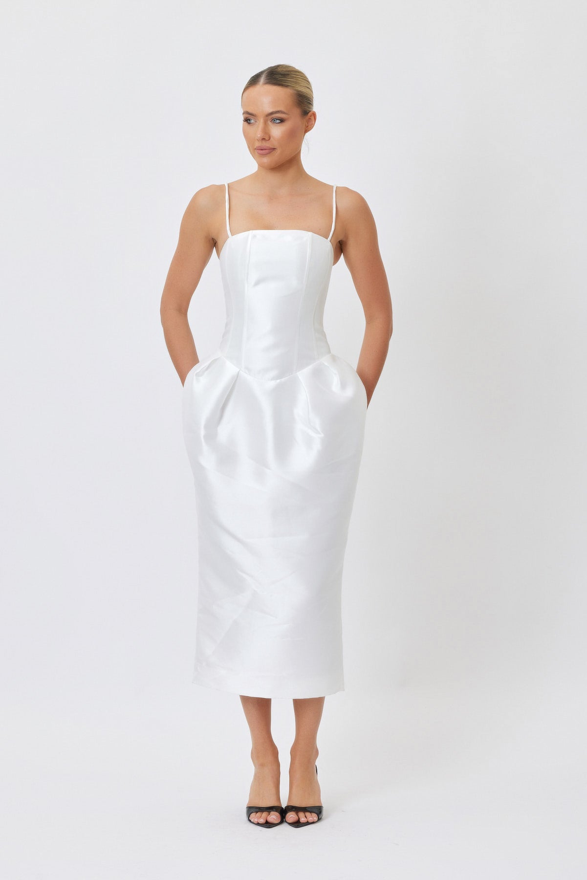 Sample Oar13 Midi Dress White 6