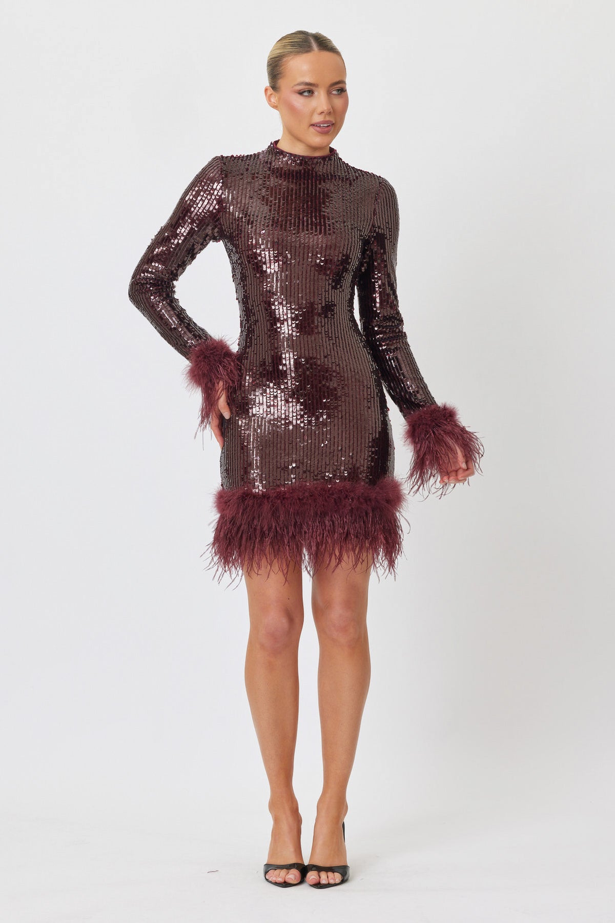 Sample FNMLN Mini Dress WINE 6