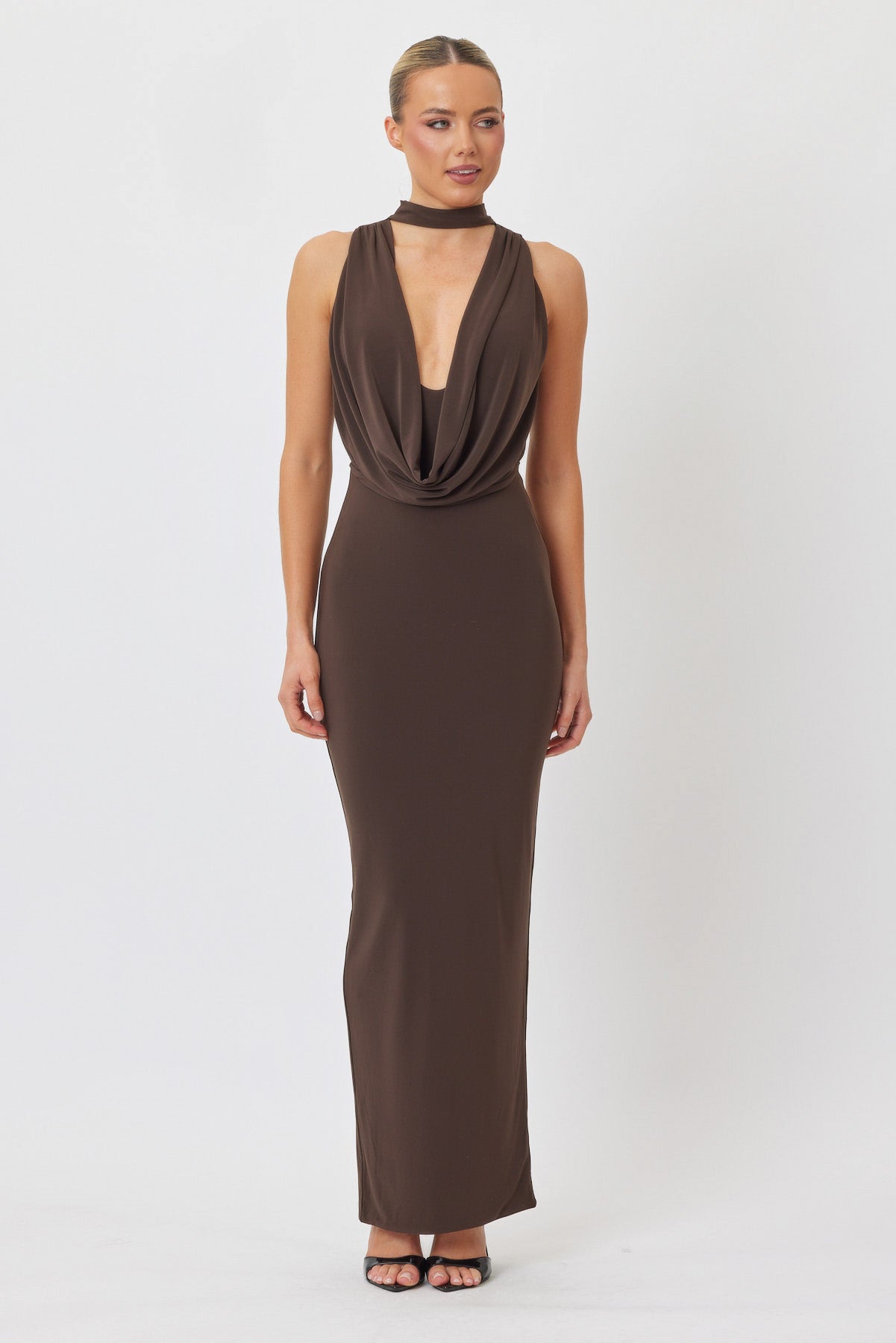 Sample 7238C Maxi Dress BROWN 6