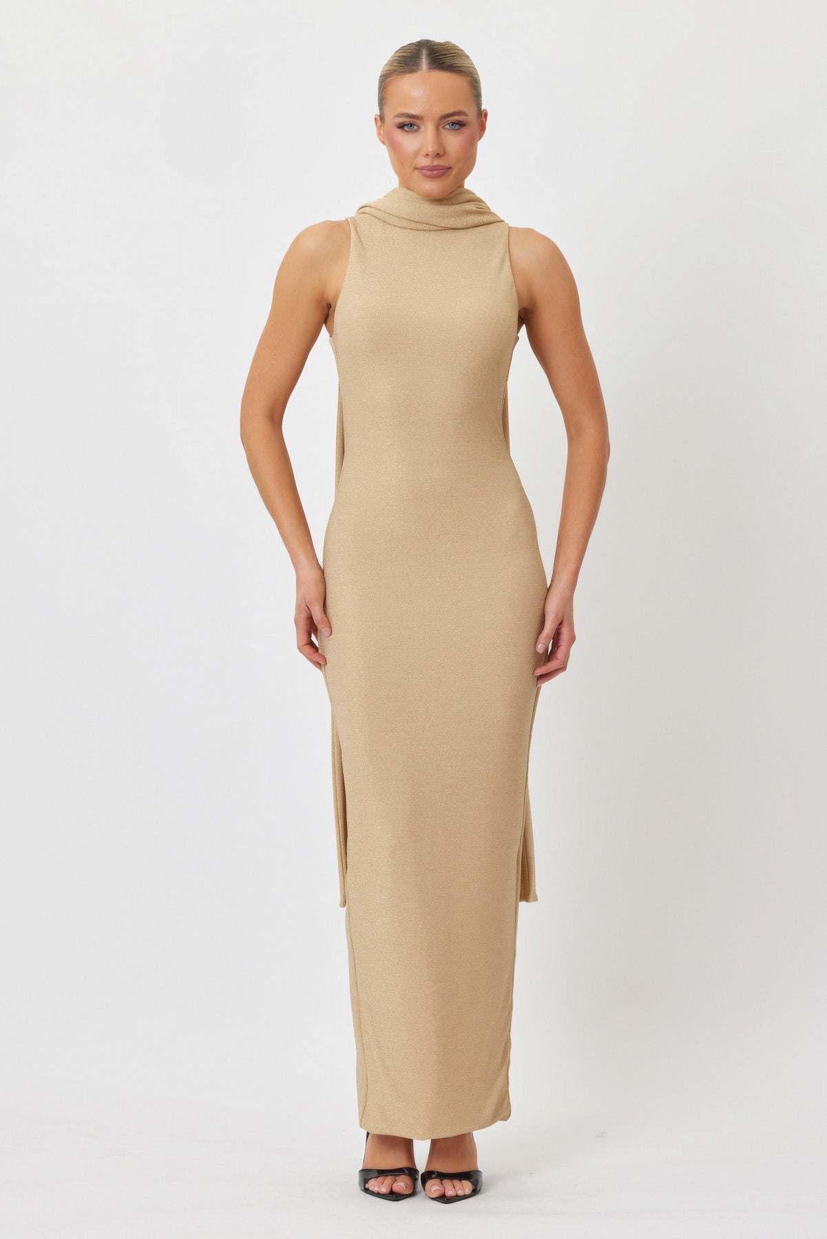 Sample J8AJR Maxi Dress GOLD 6