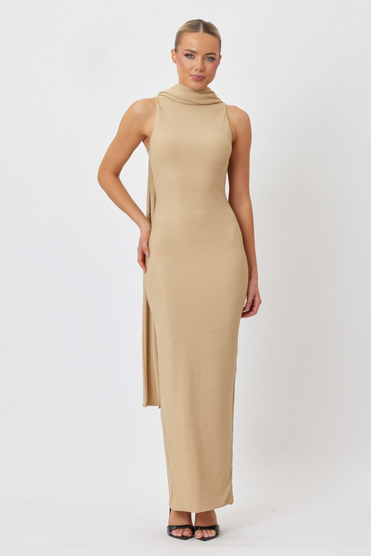 Sample J8AJR Maxi Dress GOLD 6