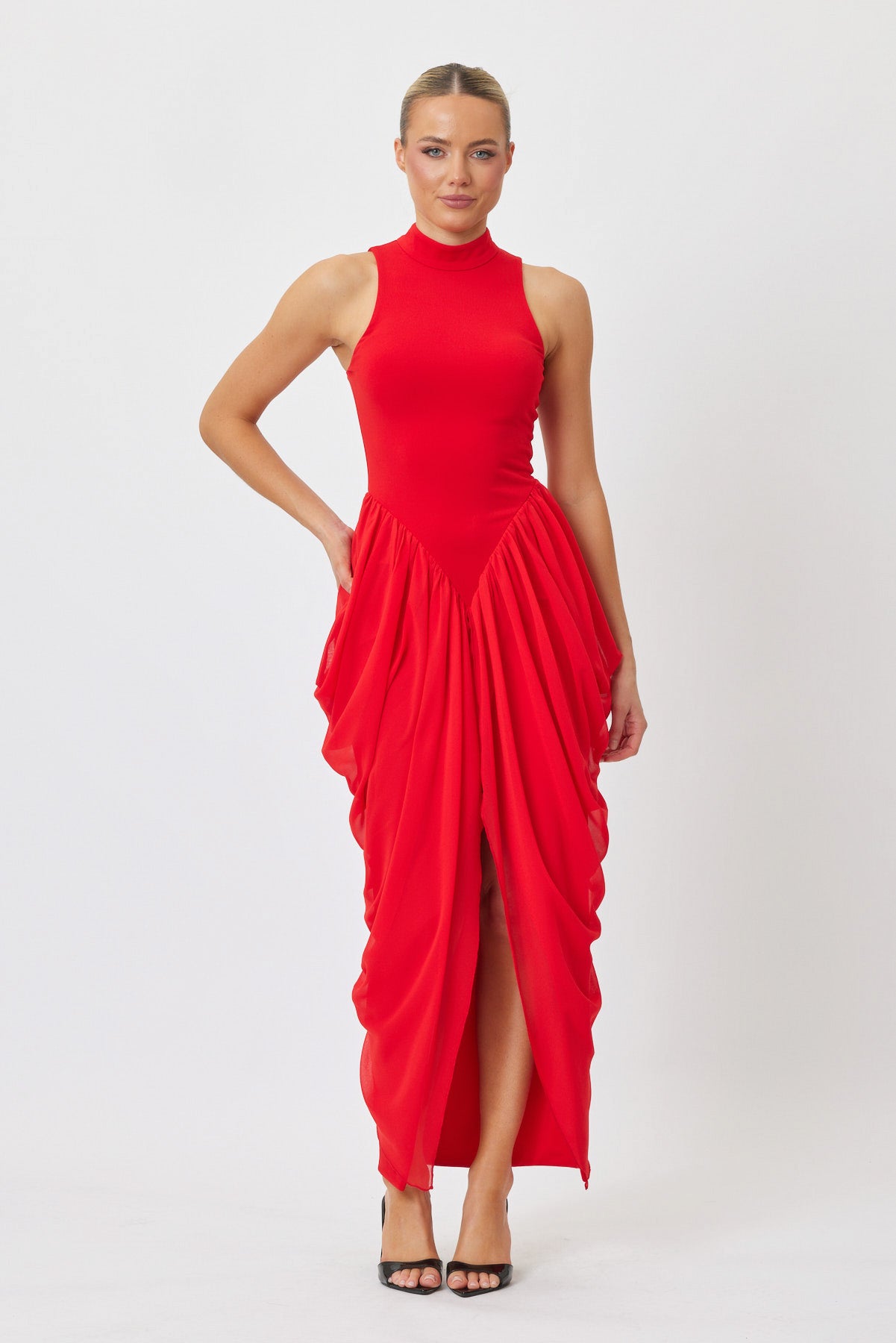 Sample ZB9XS Maxi Dress RED 6
