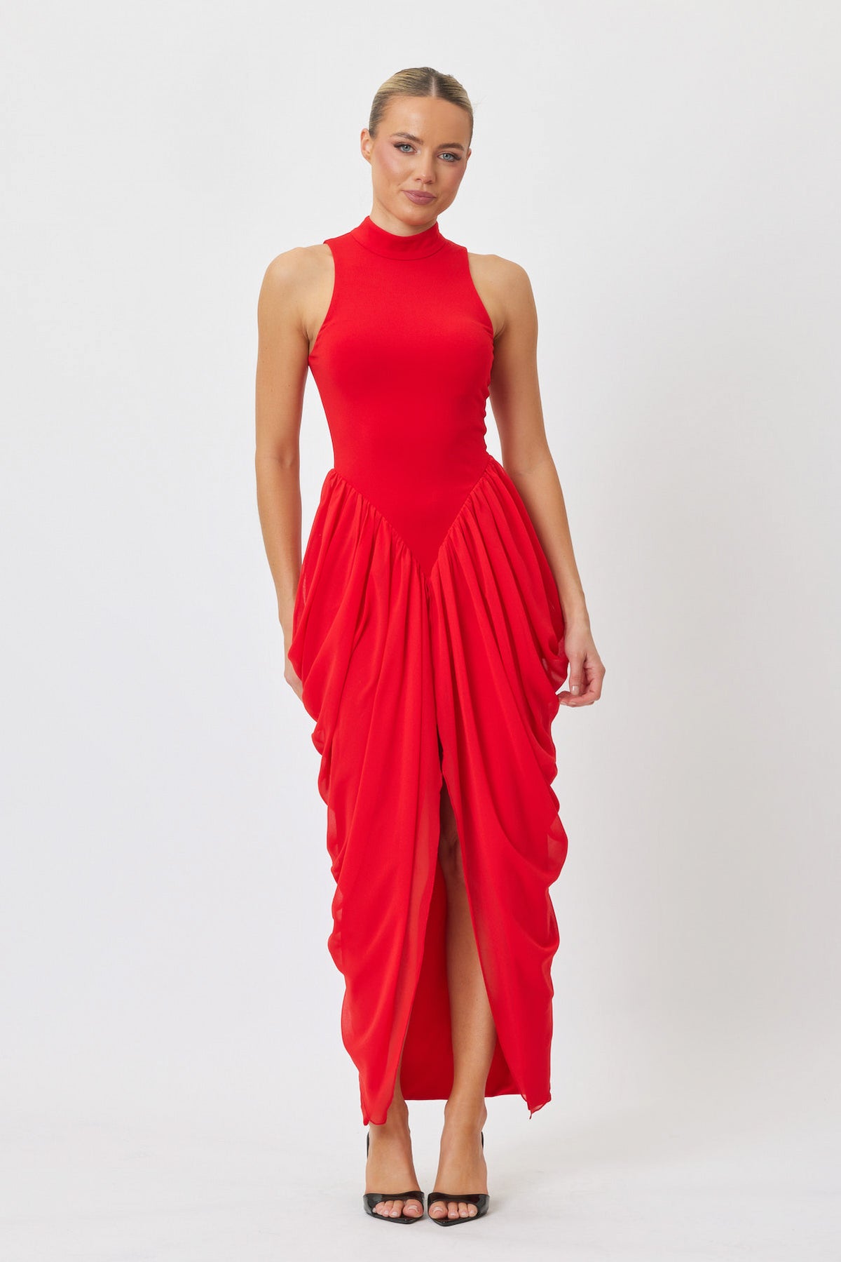 Sample ZB9XS Maxi Dress RED 6