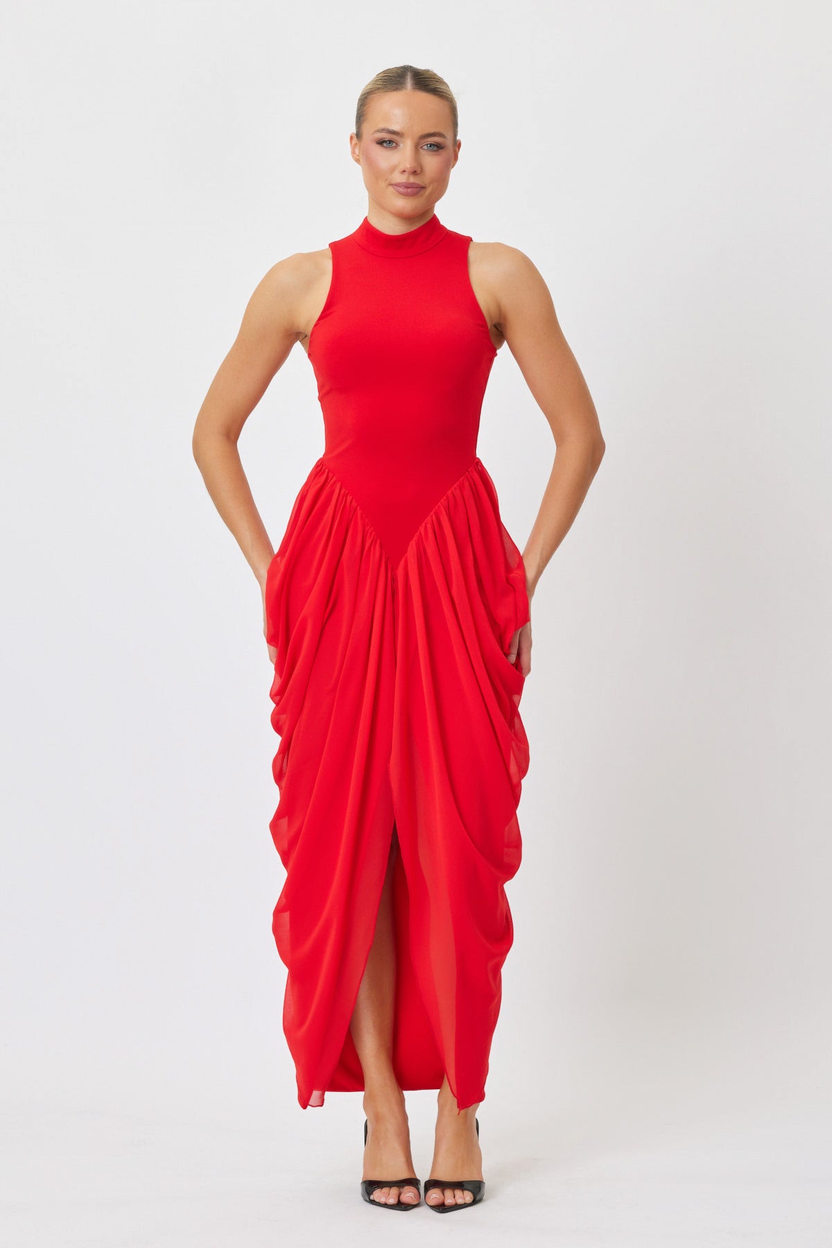 Sample ZB9XS Maxi Dress RED 6