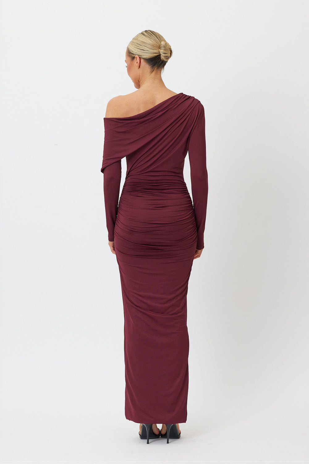 Sample OE38QN Maxi Dress Wine 6