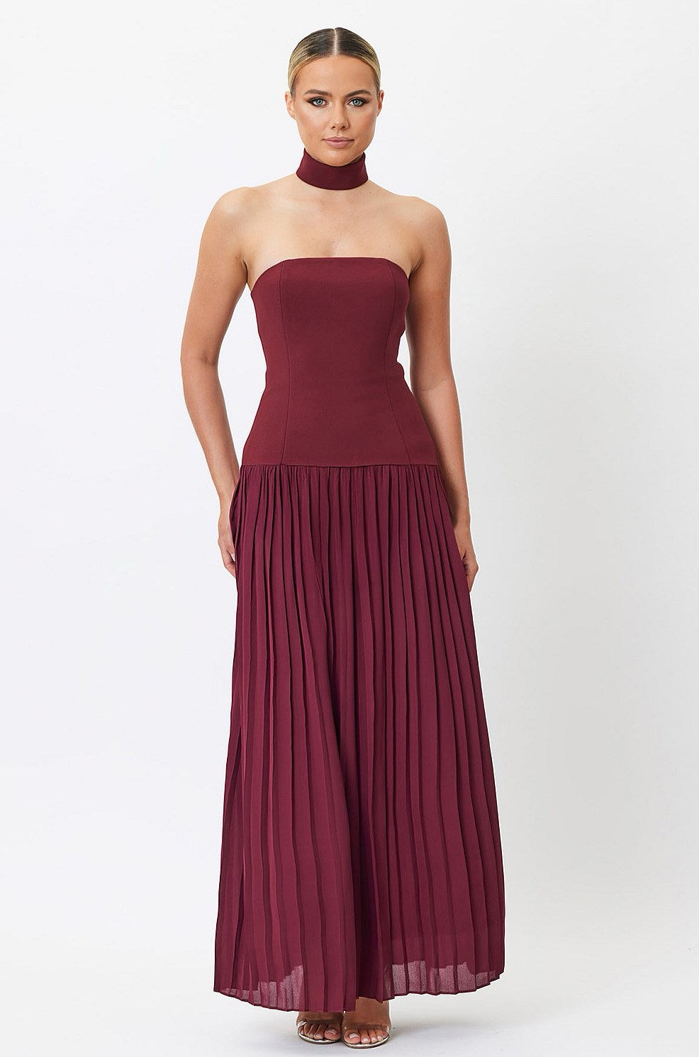 Sample F64F0 Maxi Dress Wine 6