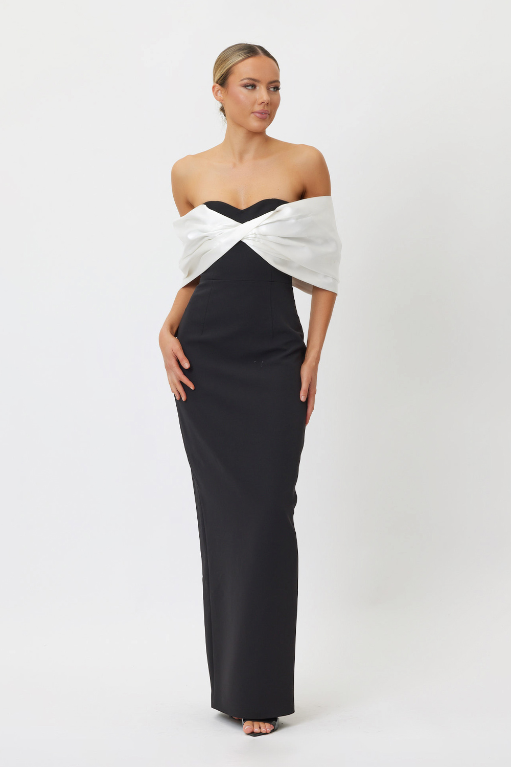 Sample R7DF9 Maxi Dress Black & White 6