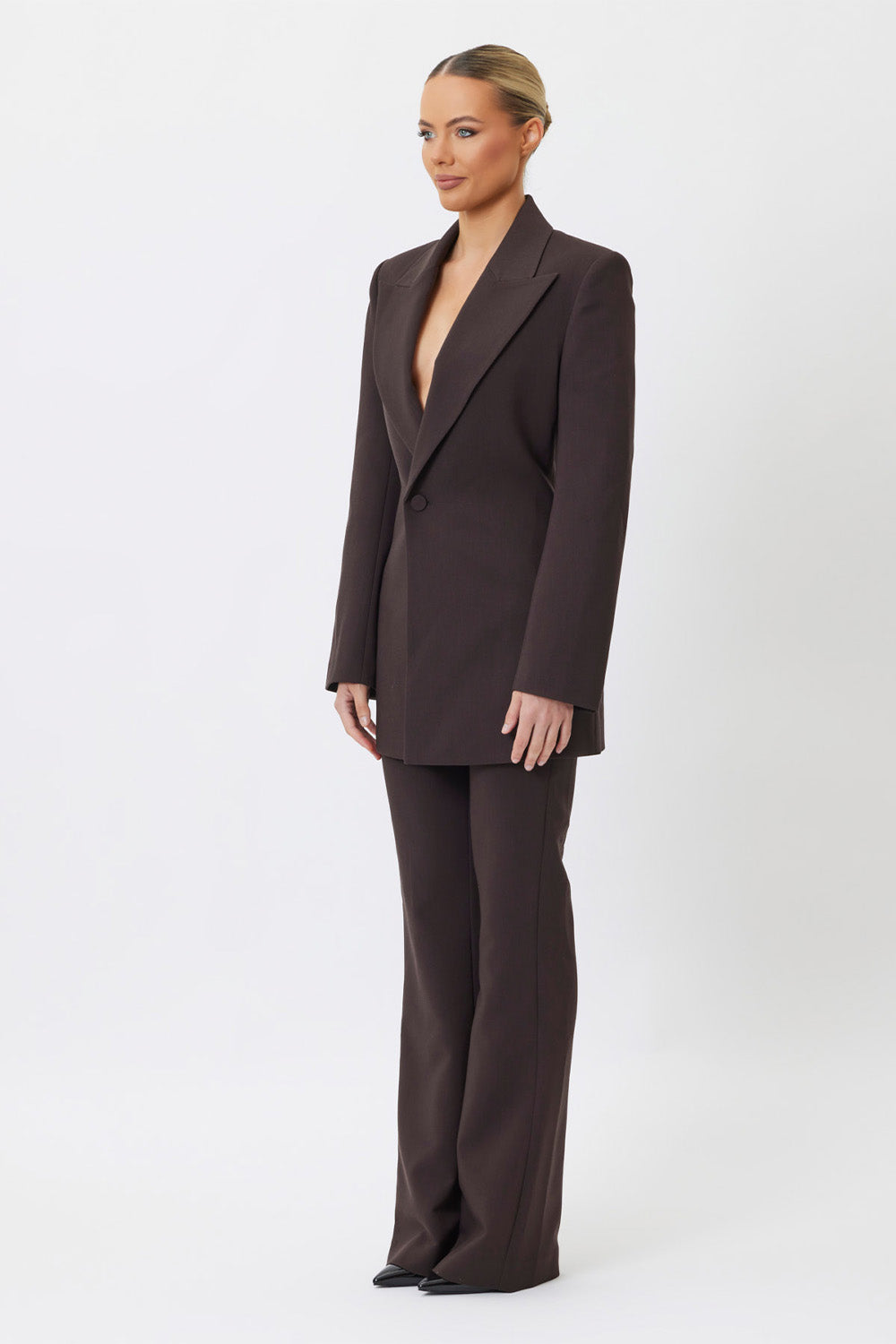 Saffire Blazer Chocolate Brown