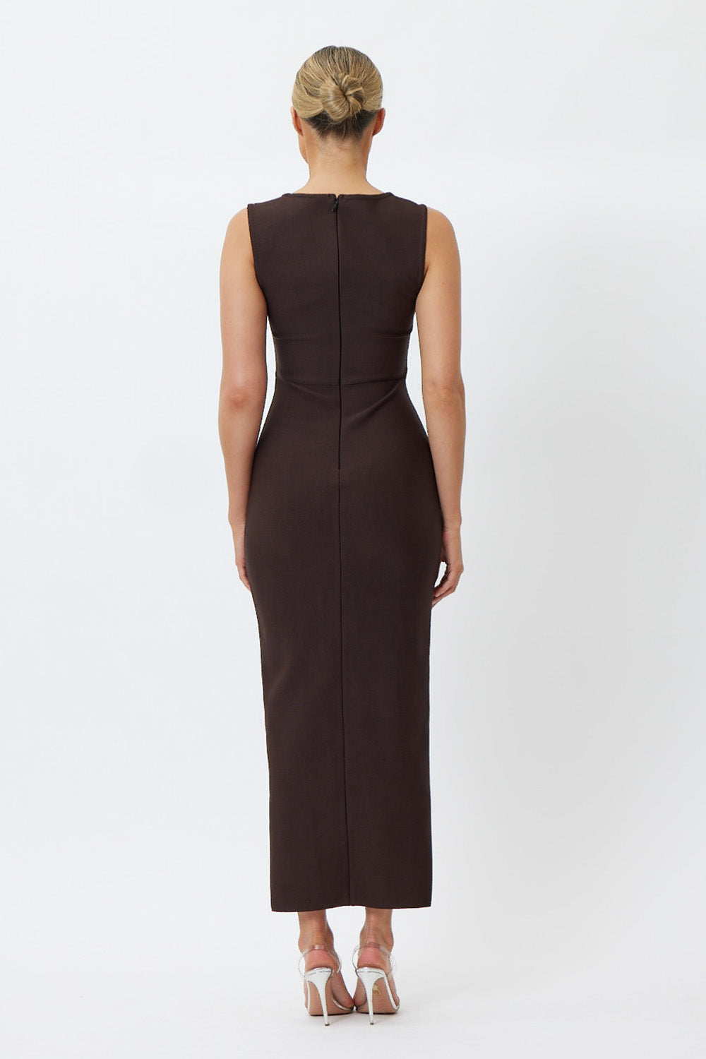 Hadley Midi Dress Chocolate Brown