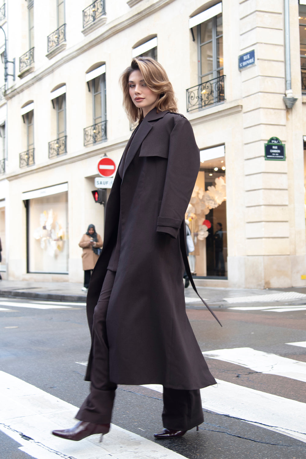 Leila Trench Coat Chocolate Brown