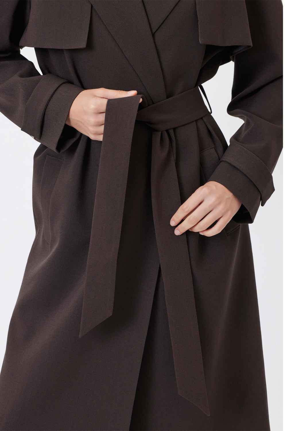 Leila Trench Coat Chocolate Brown