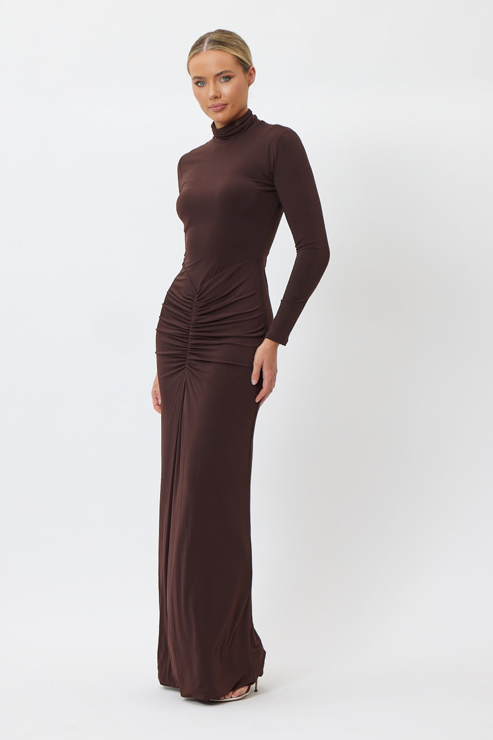 Dalton Midi Dress Chocolate Brown