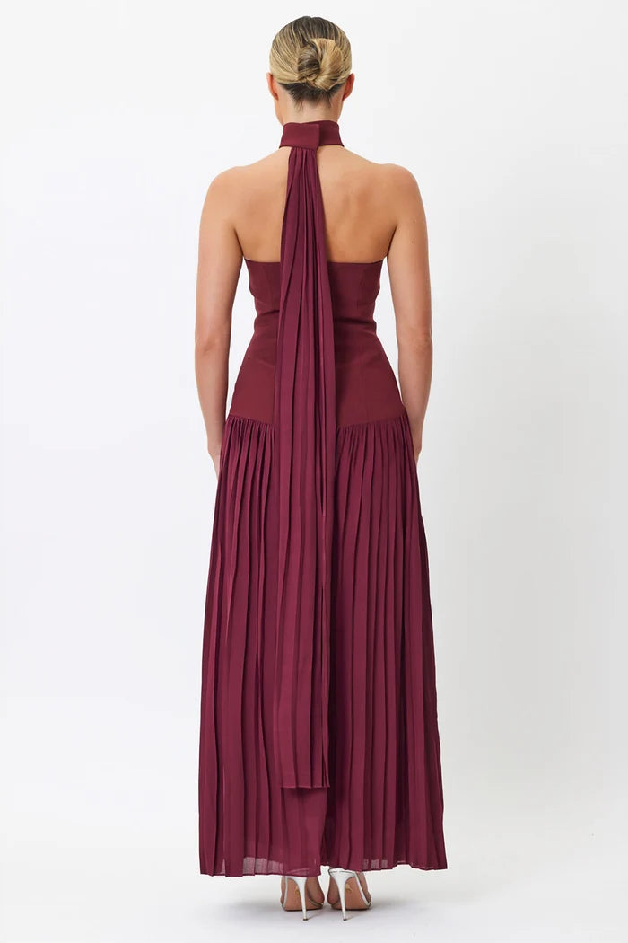 Sample E0A22 Maxi Dress Wine 14