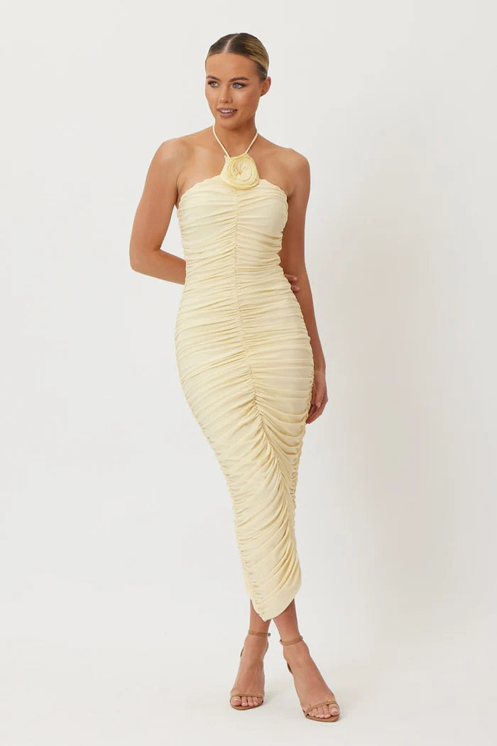 Sample 27YEL Midi Dress Lemon 6