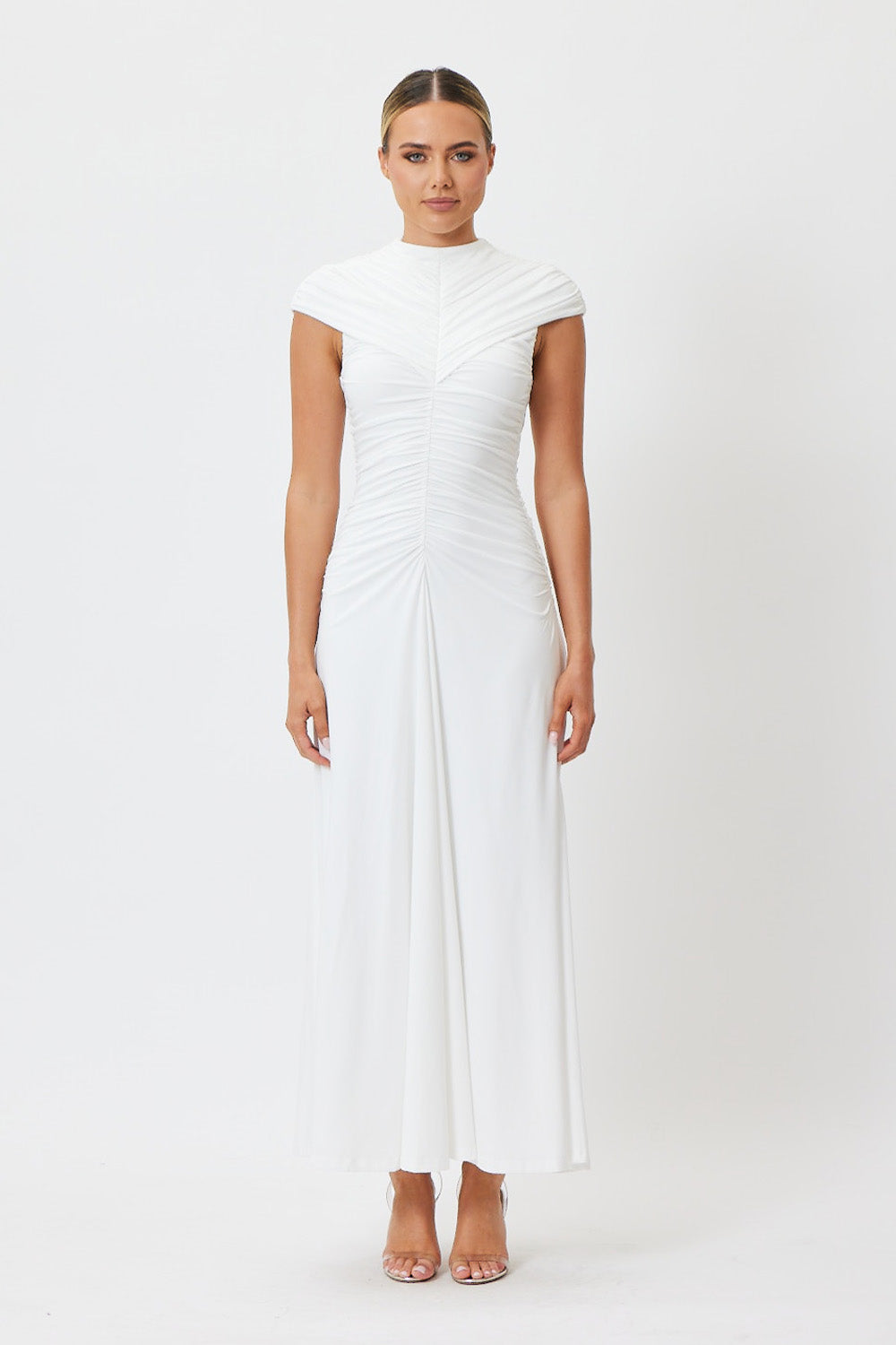 Vienna Midi Dress White