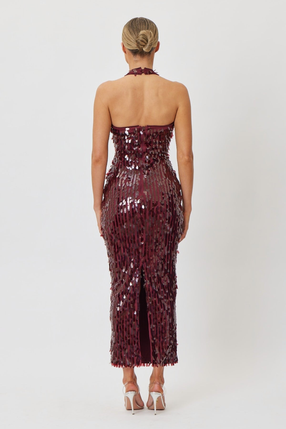 Delphine Midi Dress Plum
