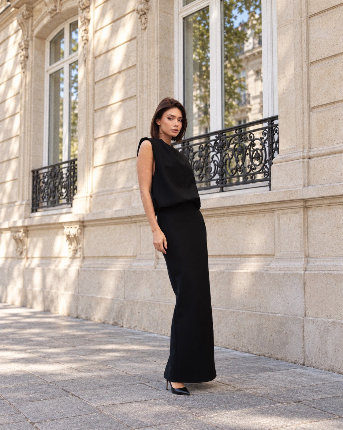 Lidia Midi Dress Black