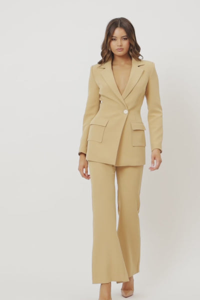 Jacqueline Blazer Camel Video